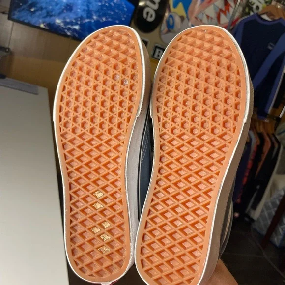 Vans Mens Old Skool Denim Blue Low Canvas Skate Shoes Sneakers Size 7 ladies - Picture 4 of 7